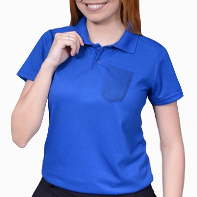 Baby Look Polo Com Bolso PV