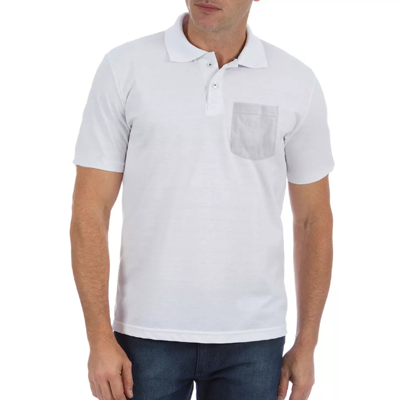 Camisa Polo Com Bolso Poliéster Sublimático
