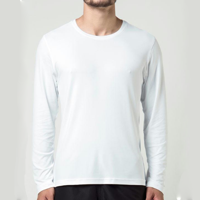 Camiseta Manga Longa Gola Redonda Algodão