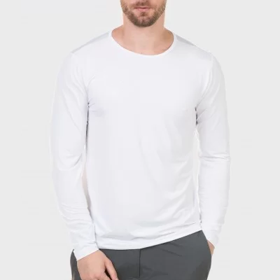 Camiseta Manga Longa Gola Viés Poliéster Sublimático