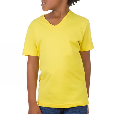 Camiseta Tradicional Gola V Algodão Premium