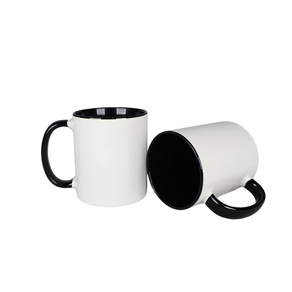 Caneca Branca Interior Preto